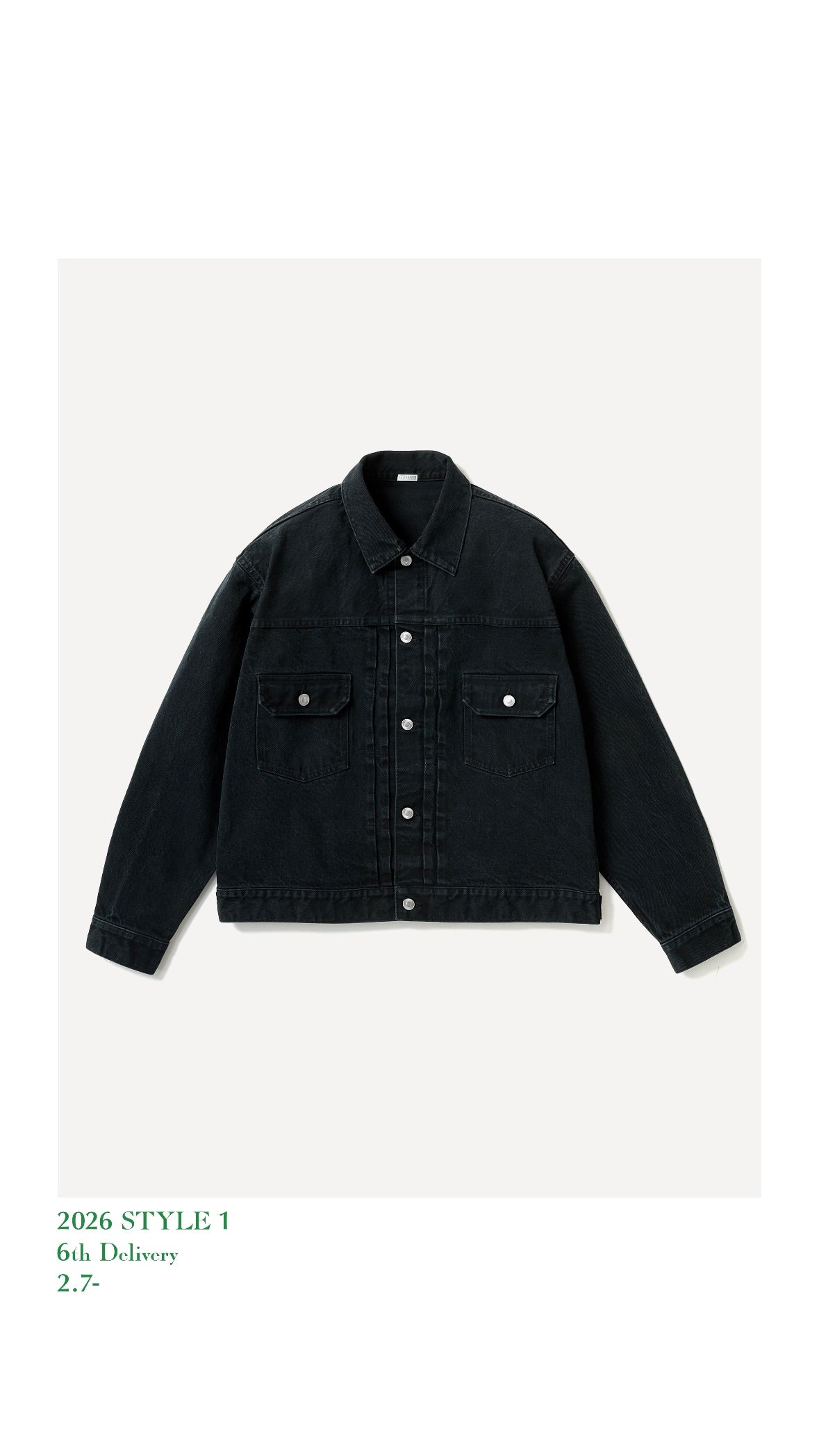 A.PRESSE 26SS 2nd Type Black Denim Jacket